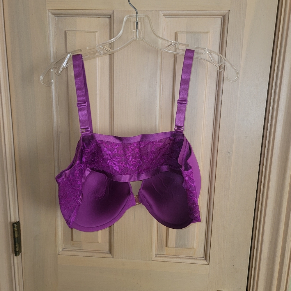 Womens Plus Sz 44C Curve Muse Bra Nwot Purple Front Closure Push Up - Picture 4 of 8